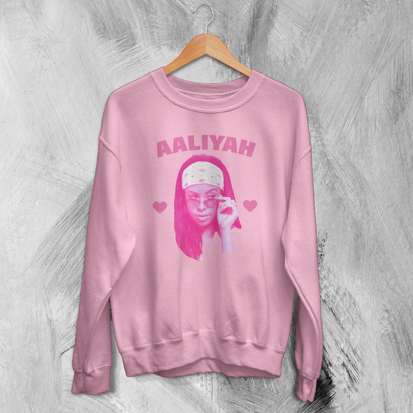 Retro Aaliyah Sweatshirt Hip Hop Aaliyah Bootleg Shirt Vintage Queen of Urban Pop Crewneck