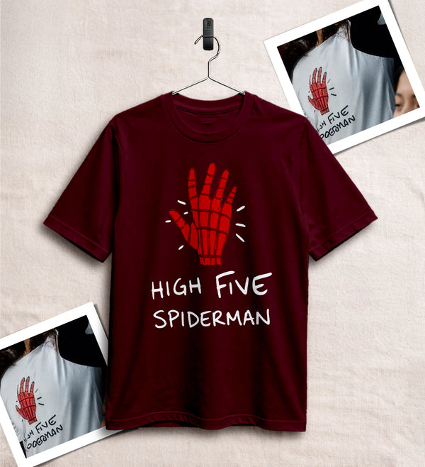 Spider High Five T-Shirt Spider Web Movie Shirt Spider Hero Tee