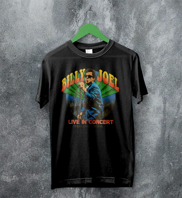 Billy Joel Tour T-Shirt Live in Concert Billy Joel Shirt Inglewood 1980 Merch