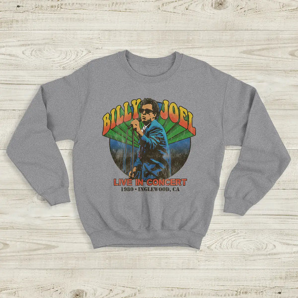Billy Joel Tour Sweatshirt Live in Concert Billy Joel Shirt Inglewood 1980 Merch