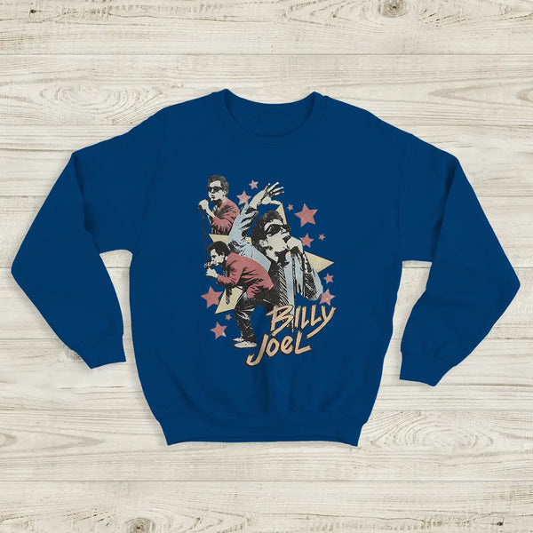 Billy Joel Star Sweatshirt Live Concert Billy Joel Shirt Vintage Music Legend Style