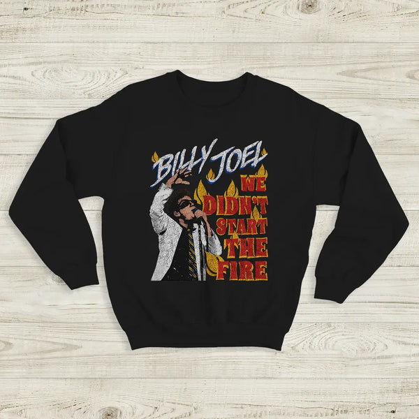 Billy Joel We Didn’t Start the Fire Sweatshirt Vintage Billy Joel Shirt Storm Front Album