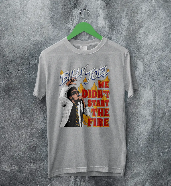 Billy Joel We Didn’t Start the Fire T-Shirt Vintage Billy Joel Shirt Storm Front Album