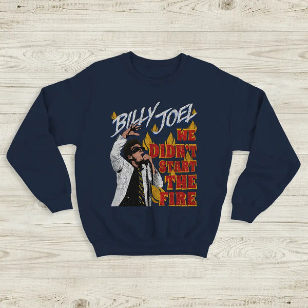 Billy Joel We Didn’t Start the Fire Sweatshirt Vintage Billy Joel Shirt Storm Front Album