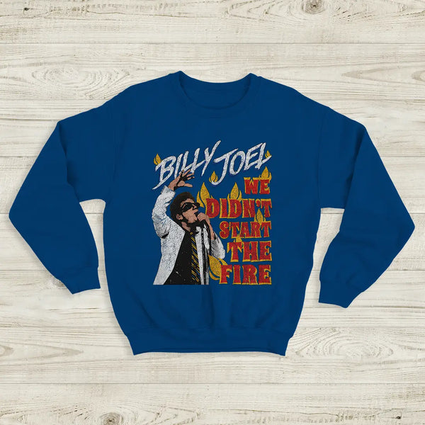 Billy Joel We Didn’t Start the Fire Sweatshirt Vintage Billy Joel Shirt Storm Front Album