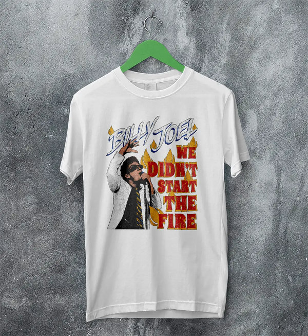 Billy Joel We Didn’t Start the Fire T-Shirt Vintage Billy Joel Shirt Storm Front Album