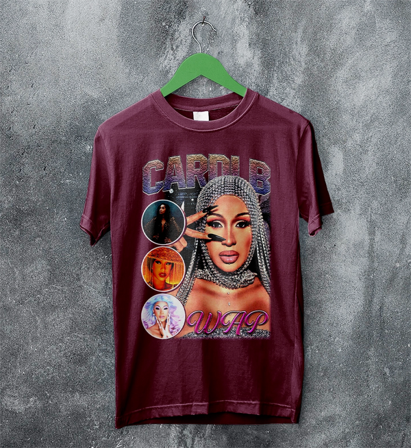 Cardi B Bootleg T-Shirt Rap Cardi B Shirt Retro Rapper Style Tee Music Streetwear