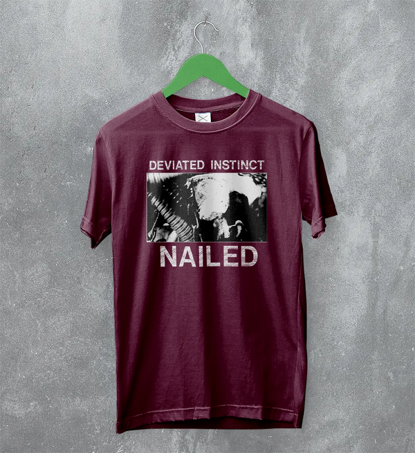 Deviated Instinct Nailed T-Shirt Extreme Metal Album Deviated Instinct Shirt