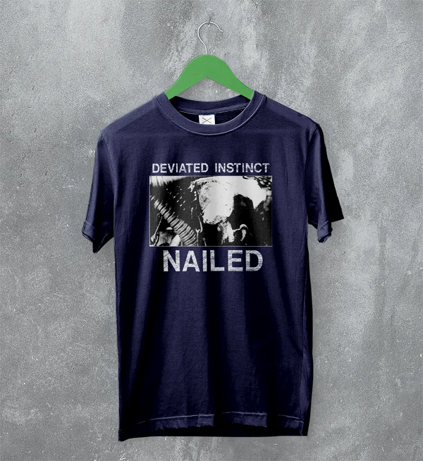 Deviated Instinct Nailed T-Shirt Extreme Metal Album Deviated Instinct Shirt
