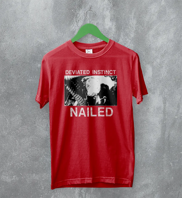Deviated Instinct Nailed T-Shirt Extreme Metal Album Deviated Instinct Shirt