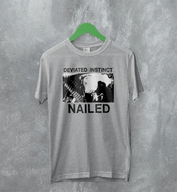 Deviated Instinct Nailed T-Shirt Extreme Metal Album Deviated Instinct Shirt
