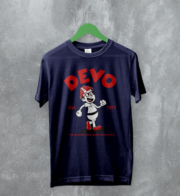 Devo T-Shirt De-Evolution Tee Vintage New Wave Shirt 80s Band Logo