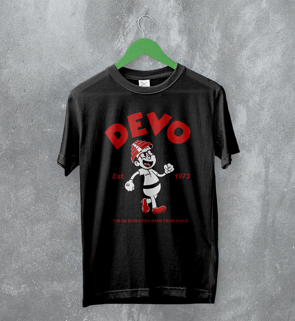 Devo T-Shirt De-Evolution Tee Vintage New Wave Shirt 80s Band Logo
