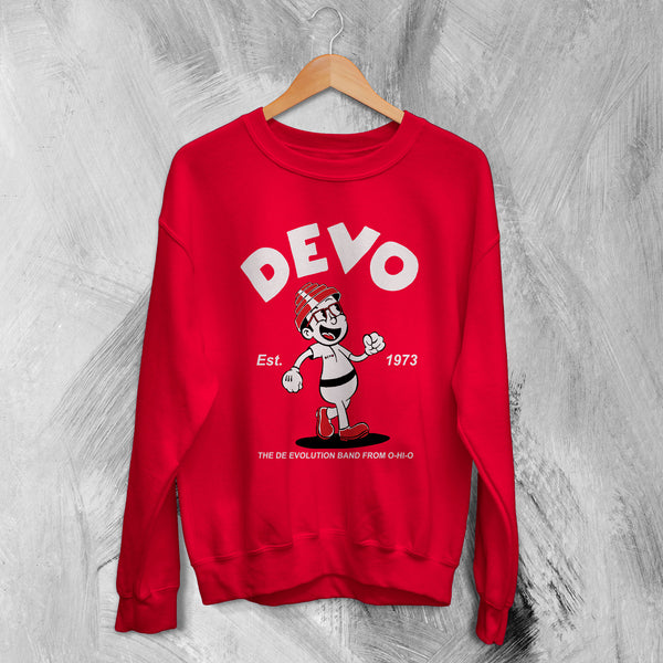 Devo Sweatshirt De-Evolution Sweater New Wave Shirt 80s Band Logo