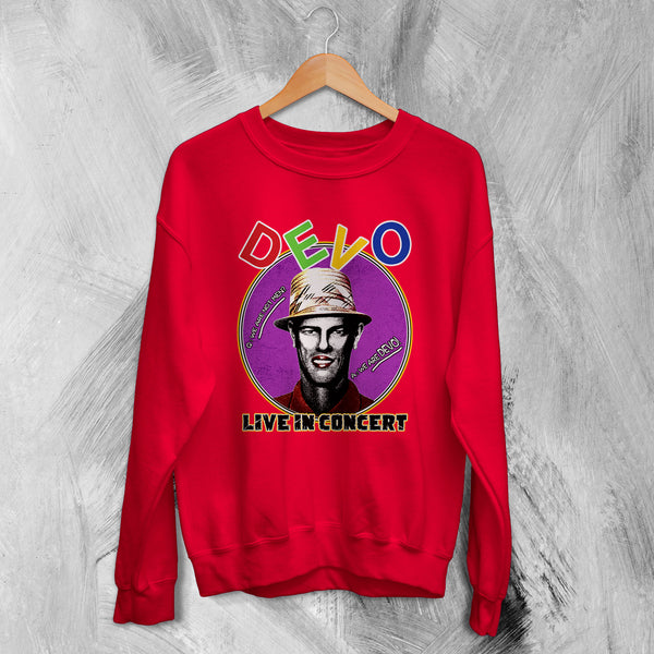 Devo Bootleg Sweatshirt Live in Concert Sweater Tour Shirt New Wave Band