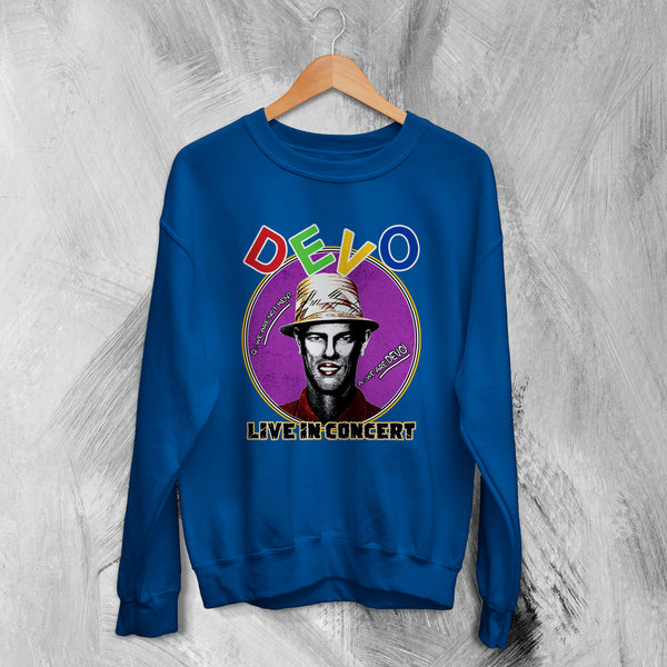 Devo Bootleg Sweatshirt Live in Concert Sweater Tour Shirt New Wave Band