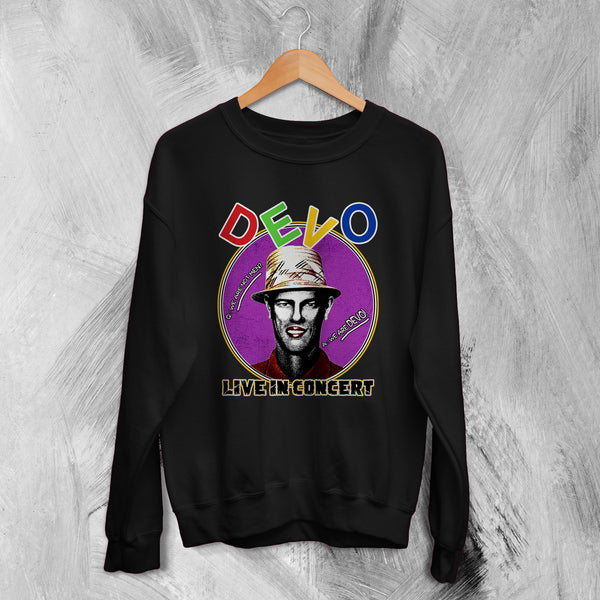 Devo Bootleg Sweatshirt Live in Concert Sweater Tour Shirt New Wave Band