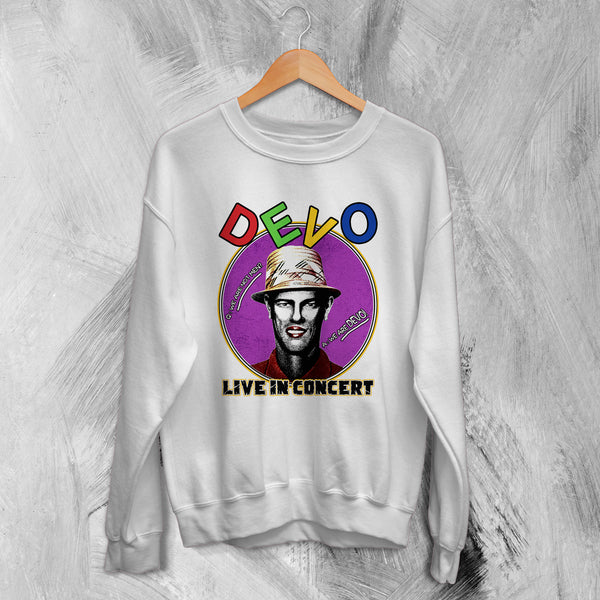 Devo Bootleg Sweatshirt Live in Concert Sweater Tour Shirt New Wave Band