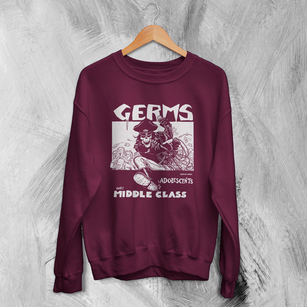 Germs Sweatshirt Adolescents Sweater And! Middle Class Shirt Punk Concert