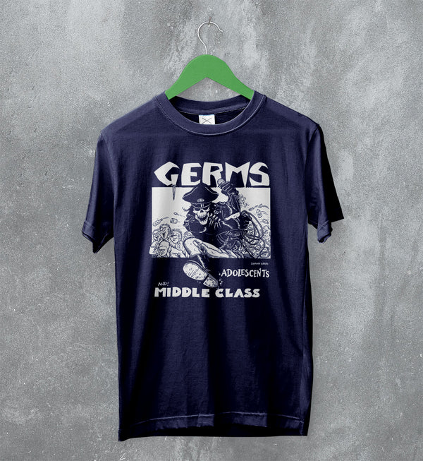Germs T-Shirt Adolescents Tee And! Middle Class Shirt Punk Concert Music