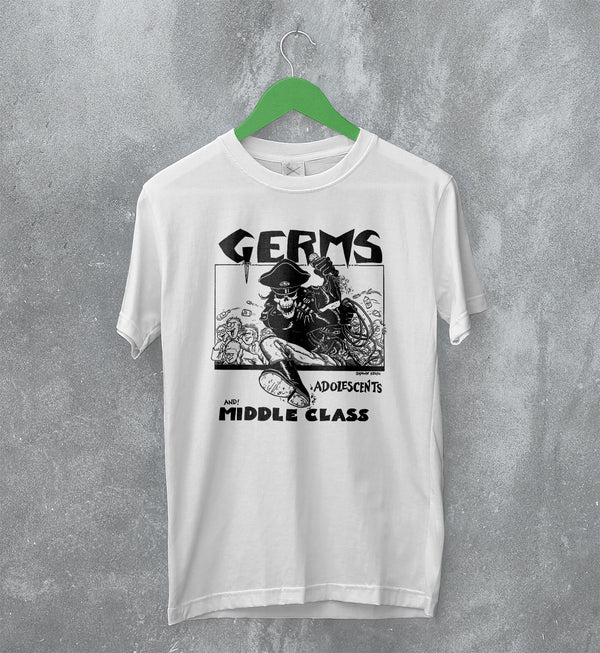 Germs T-Shirt Adolescents Tee And! Middle Class Shirt Punk Concert Music