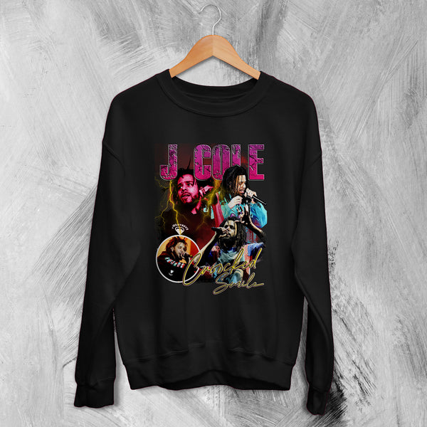 Bootleg J Cole Sweatshirt Crooked Smile Sweater Vintage Tour Rap Shirt