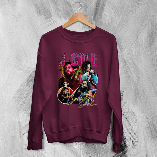 Bootleg J Cole Sweatshirt Crooked Smile Sweater Vintage Tour Rap Shirt