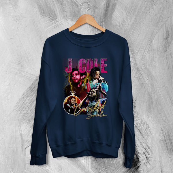Bootleg J Cole Sweatshirt Crooked Smile Sweater Vintage Tour Rap Shirt