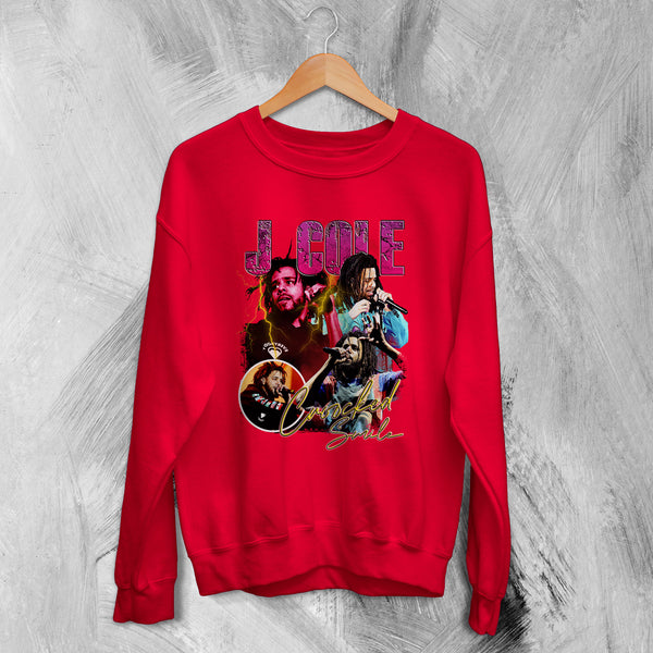 Bootleg J Cole Sweatshirt Crooked Smile Sweater Vintage Tour Rap Shirt