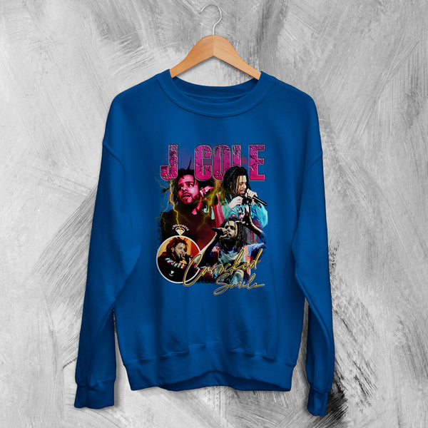 Bootleg J Cole Sweatshirt Crooked Smile Sweater Vintage Tour Rap Shirt
