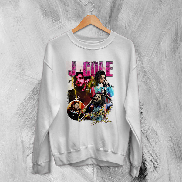 Bootleg J Cole Sweatshirt Crooked Smile Sweater Vintage Tour Rap Shirt