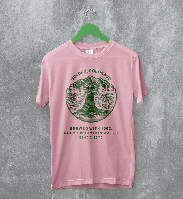Nature T-Shirt Retro Mountain Tee Golden Colorado Shirt Hiking Adventure