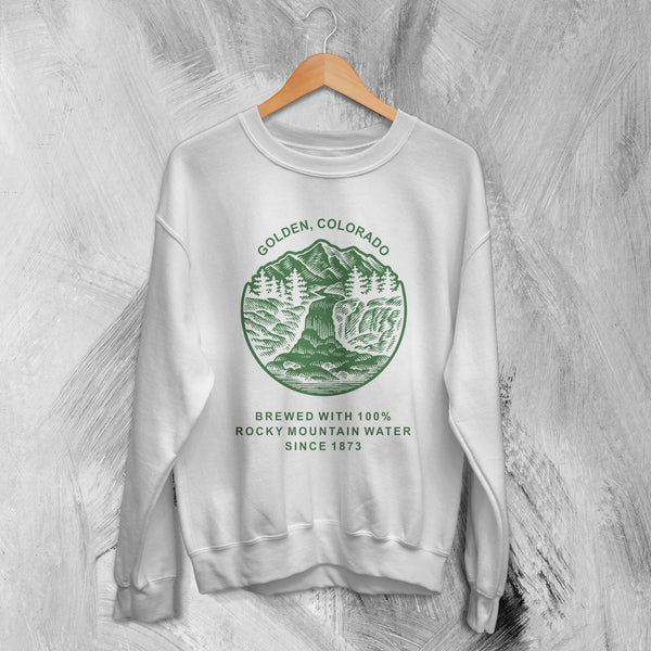 Nature Sweatshirt Retro Mountain Sweater Golden Colorado Shirt Hiking