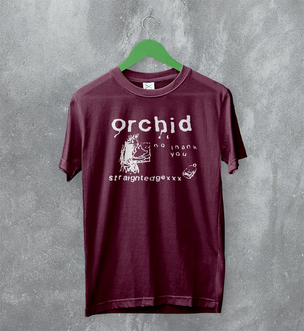 Orchid Straightedge T-Shirt Grindcore Orchid Band Shirt Hardcore Punk Music Merch