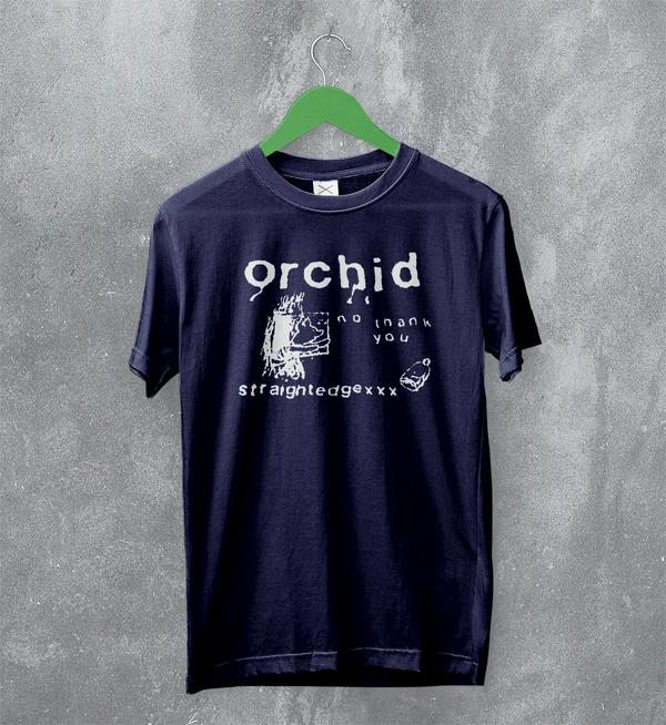 Orchid Straightedge T-Shirt Grindcore Orchid Band Shirt Hardcore Punk Music Merch