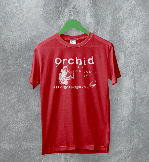 Orchid Straightedge T-Shirt Grindcore Orchid Band Shirt Hardcore Punk Music Merch
