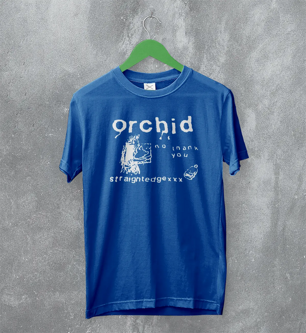 Orchid Straightedge T-Shirt Grindcore Orchid Band Shirt Hardcore Punk Music Merch
