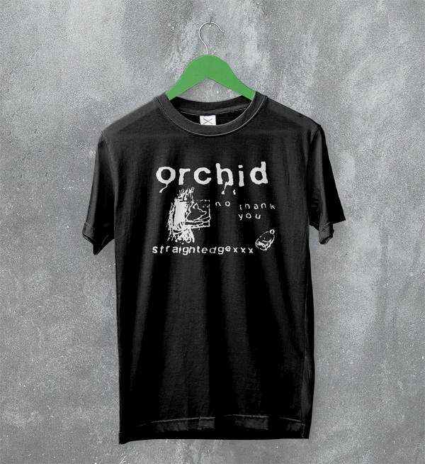 Orchid Straightedge T-Shirt Grindcore Orchid Band Shirt Hardcore Punk Music Merch