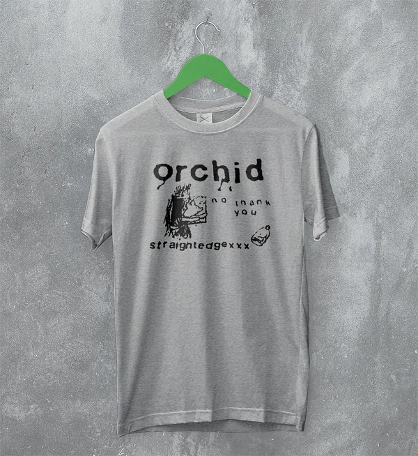 Orchid Straightedge T-Shirt Grindcore Orchid Band Shirt Hardcore Punk Music Merch