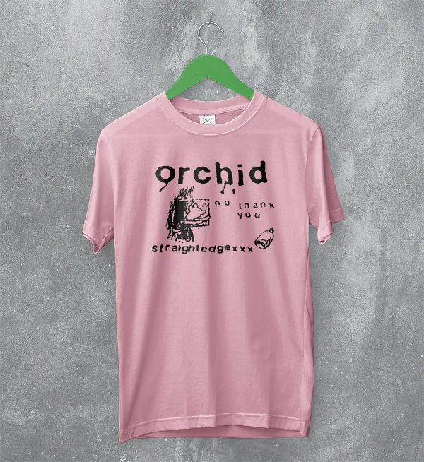 Orchid Straightedge T-Shirt Grindcore Orchid Band Shirt Hardcore Punk Music Merch