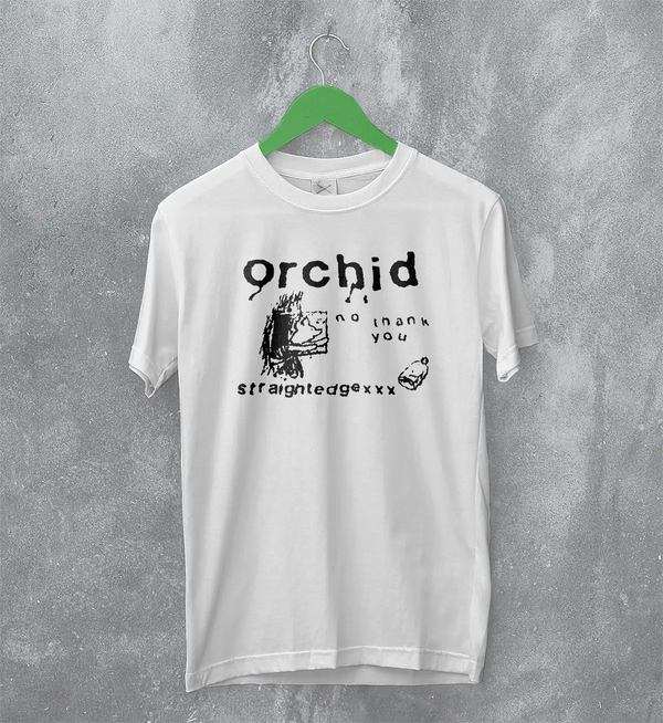 Orchid Straightedge T-Shirt Grindcore Orchid Band Shirt Hardcore Punk Music Merch