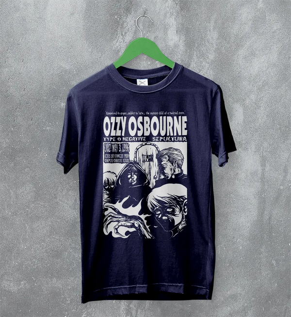 Ozzy Osbourne Concert T-Shirt Type O Negative Shirt Metal Sepulture Tour Merch