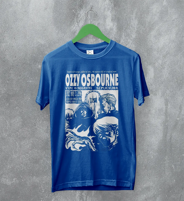 Ozzy Osbourne Concert T-Shirt Type O Negative Shirt Metal Sepulture Tour Merch