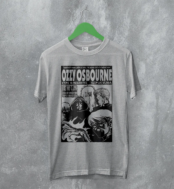Ozzy Osbourne Concert T-Shirt Type O Negative Shirt Metal Sepulture Tour Merch