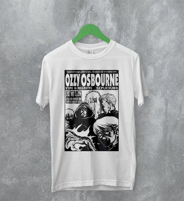 Ozzy Osbourne Concert T-Shirt Type O Negative Shirt Metal Sepulture Tour Merch
