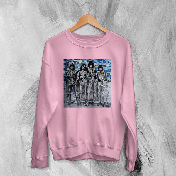 Ramones Sweatshirt Skeleton Band Sweater 70s Punk Rock Shirt Concert