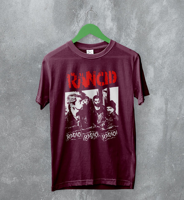 Rancid T-Shirt Radio Radio Radio Tee Album Art Shirt Punk Rock Band