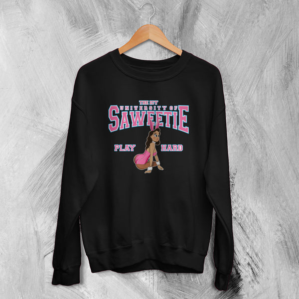 Saweetie Sweatshirt Icy University Sweater Icy Girl Shirt Rap Music Merch