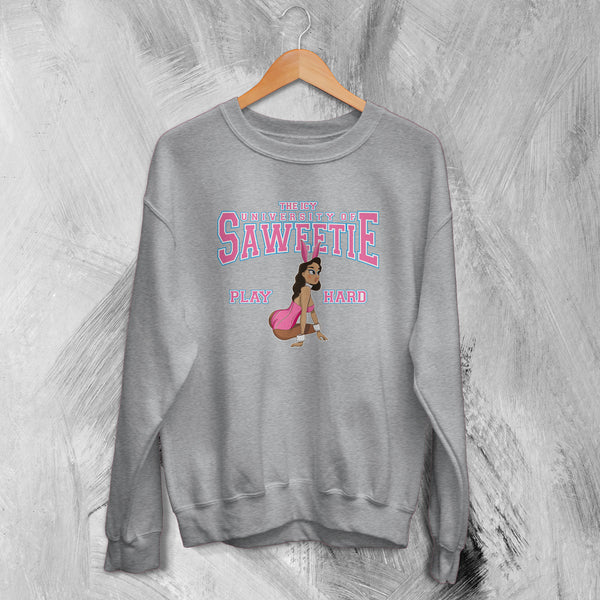 Saweetie Sweatshirt Icy University Sweater Icy Girl Shirt Rap Music Merch
