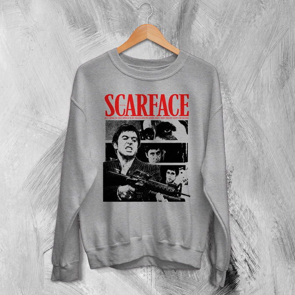Scarface Tony Montana Sweatshirt Gangster Scarface Shirt Crime Movie Crewneck